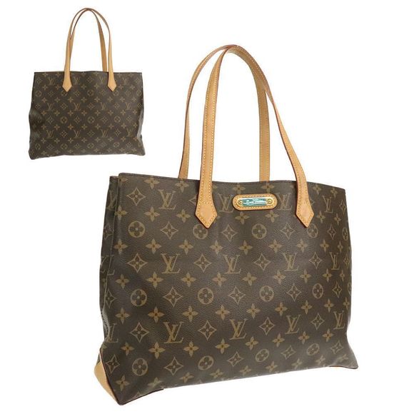 Louis Vuitton Wilshire Monogram Brown MM Fashion Bag Tote Bag Shoulder Bag LV - Picture 1 of 7